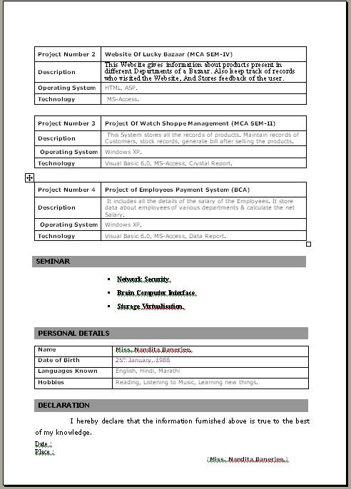 Sample resume site visit report format